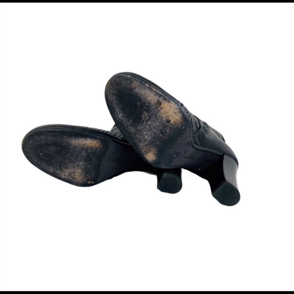 Miss Sixty Leather Heeled Round Toe Boots SZ 39 - Picture 7 of 9